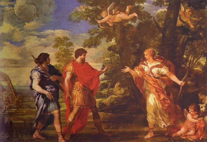 Pietro da Cortona Venus as Huntress Appears to Aeneas Sweden oil painting art